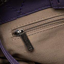 مملوكة مسبقًا Chanel Purple Small CC Quilted Calfskin Pocket Tote