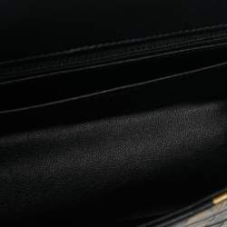 Pre Owned Chanel Black/Gold Graffiti Croc Embossed Leather Mini Reissue 2.55 Flap Bag