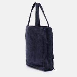 Pre Owned Chanel Purple Mini Suede Studded Fringe Tote