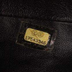 Pre Owned Chanel Black CC Quilted Patent Clutch With Chain
