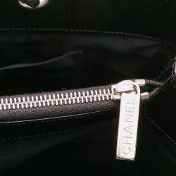 Pre Owned Chanel Black Patent Grand Shopping Tote