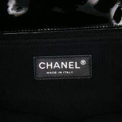 Pre Owned Chanel Black Patent Grand Shopping Tote