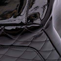 Pre Owned Chanel Black Patent Grand Shopping Tote
