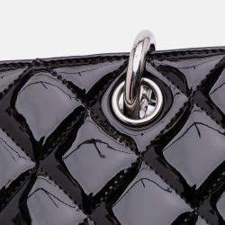 Pre Owned Chanel Black Patent Grand Shopping Tote