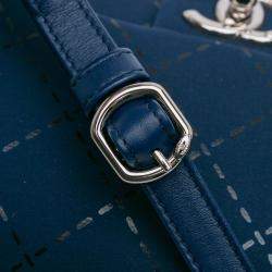 Pre Owned Chanel Blue Classic Jersey Single Flap