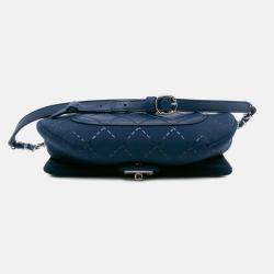 Pre Owned Chanel Blue Classic Jersey Single Flap