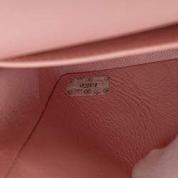 Pre Owned Chanel Pink Medium Classic Lambskin Double Flap