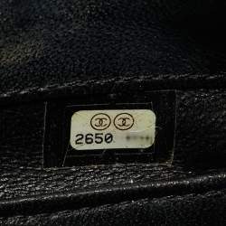 Pre Owned Chanel Grey Quilted Caviar Leather Large Filigree Vanity Bag