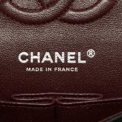 Pre Owned Chanel Black Quilted Caviar Leather Small Classic Double Flap Bag