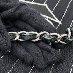 Pre Owned حقيبة شانتوت شانيل دوفيل 2واي قماش جلد سوداء/بيضاء حجم مم