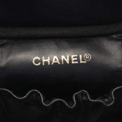 Pre Owned Chanel Coco Mark Vanity Black  Leather Grained Calfskin Handbag GHW