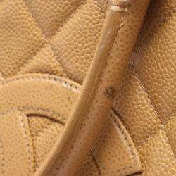 Pre Owned Chanel Coco CC Mark Matelasse Brown Calfskin Handbag GHW