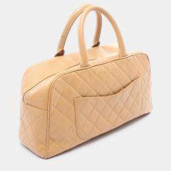 Pre Owned Chanel Coco CC Mark Matelasse Brown Calfskin Handbag GHW