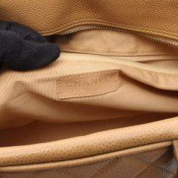 Pre Owned Chanel Coco CC Mark Matelasse Brown Calfskin Handbag GHW