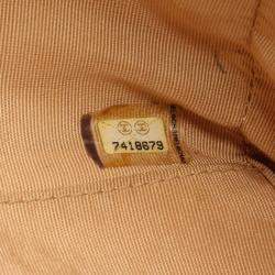 Pre Owned Chanel Coco CC Mark Matelasse Brown Calfskin Handbag GHW