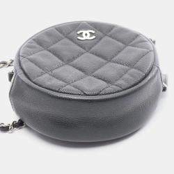 Pre Owned Chanel Matelasse Black Calfskin Crossbody PST Chain Shoulder Bag