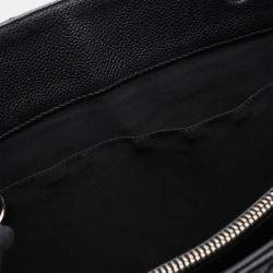 Pre Owned Chanel Matelassé Black Leather Grand Shopping Tote