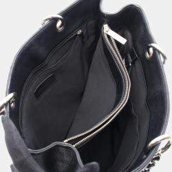 Pre Owned Chanel Matelassé Black Leather Grand Shopping Tote