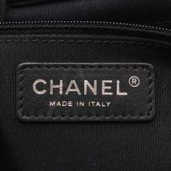 Pre Owned Chanel Matelassé Black Leather CC Coco Shoulder Tote SHW