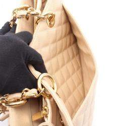 Pre Owned Chanel Matelassé Calfskin Grand Shopping Chain Shoulder Bag