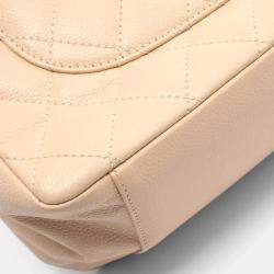 Pre Owned Chanel Matelassé Calfskin Grand Shopping Chain Shoulder Bag