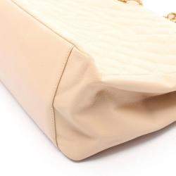 Pre Owned Chanel Matelassé Calfskin Grand Shopping Chain Shoulder Bag