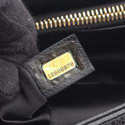 مملوكة مسبقًا حقيبة شانيل سلسلة ماتلاسيه جلد عجل أسود جراند شوبينج بذهبي