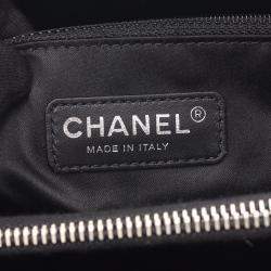 Pre Owned Chanel Matelasse CC Black Calfskin GST Grand Shopping Tote Bag SHW