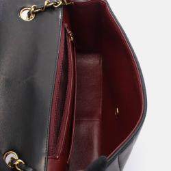 Pre Owned Chanel Mademoiselle Black Lambskin GHW Crossbody Chain Shoulder Bag