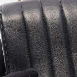 Pre Owned Chanel Mademoiselle Black Lambskin GHW Crossbody Chain Shoulder Bag