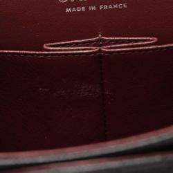 Pre Owned Chanel Matelasse Black Caviar Leather W Flap Bag