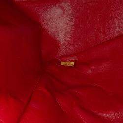 Pre Owned Chanel Red Reissue 2.55 Aged Calfskin Double Flap 227