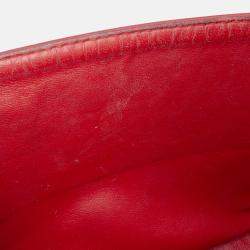 Pre Owned Chanel Red Reissue 2.55 Aged Calfskin Double Flap 227