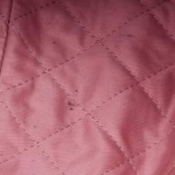 Pre Owned Chanel Light Pink Quilted Shiny Leather Small 22 Bag