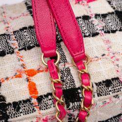 Pre Owned Chanel Multicolor Tweed and Lambskin Coco Midnight Camera Bag