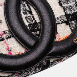 Pre Owned Chanel Multicolor Tweed and Lambskin Coco Midnight Camera Bag