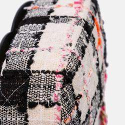 Pre Owned Chanel Multicolor Tweed and Lambskin Coco Midnight Camera Bag