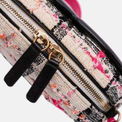 Pre Owned Chanel Multicolor Tweed and Lambskin Coco Midnight Camera Bag