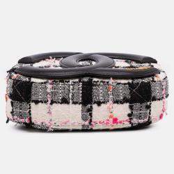 Pre Owned Chanel Multicolor Tweed and Lambskin Coco Midnight Camera Bag