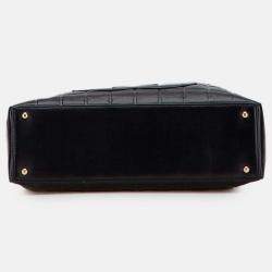 Pre Owned Chanel Black Medium Lambskin Chocolate Bar Shoulder Bag