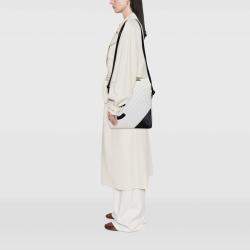 Pre Owned Chanel Black White Maxi Lambskin Cambon Ligne Crossbody