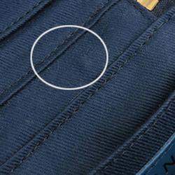 Pre Owned Chanel Blue CC Quilted Denim Vanity Bag