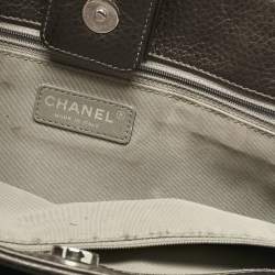 Pre Owned Chanel Metallic Leather XL Executive Cerf Tote