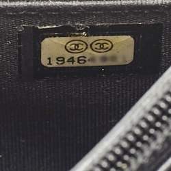 Pre Owned Chanel Metallic Quilted Patent Leather Boy WOC Bag