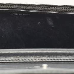 Pre Owned Chanel Metallic Quilted Patent Leather Boy WOC Bag