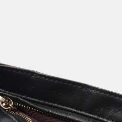 Pre Owned Chanel Black Lambskin Chain Frame Crossbody