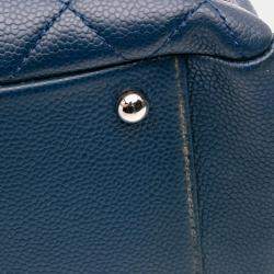 Pre Owned Chanel Blue Caviar Grand Shopping Tote XL