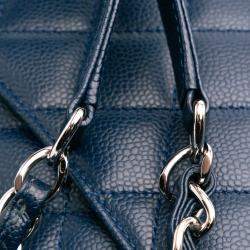 Pre Owned Chanel Blue Caviar Grand Shopping Tote XL