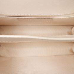 Pre Owned Chanel White Small Calfskin Braided Chic Flap