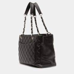 Pre Owned Chanel Black Caviar Grand Shopping Tote